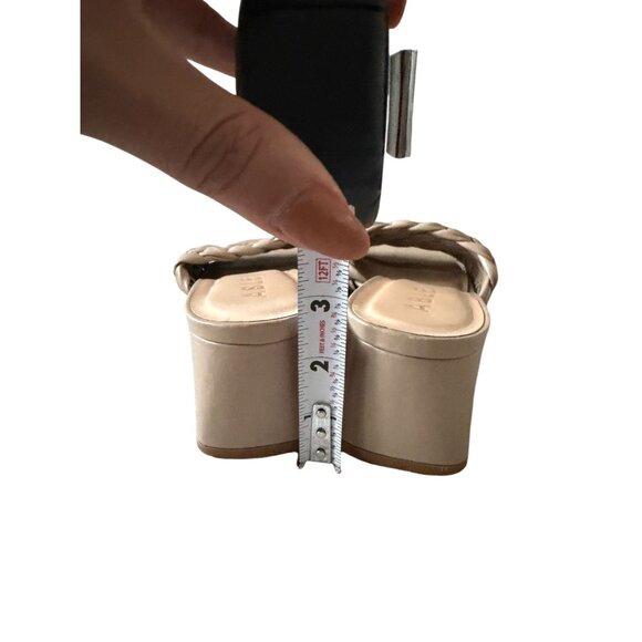 ABLE Beige Braided Leather Heels Sandals Size 9.5 - Picture 6 of 8